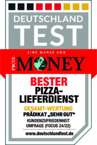 Siegel Deutschlandtest MUNDFEIN Bester Pizza-Lieferdienst