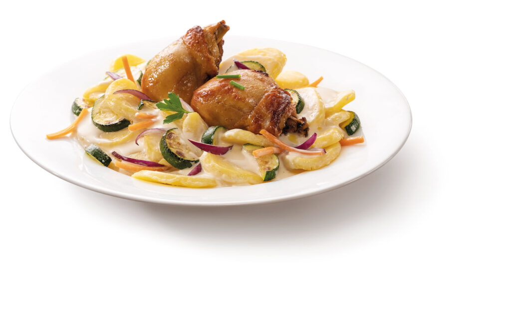 MUNDFEIN Kartoffelgratin "Pompon" mit Hähnchen